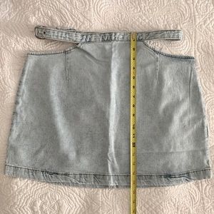 Denim Mini Skirt - NWT WeWoreWhat Cut Out Indigo Comfort Skirt